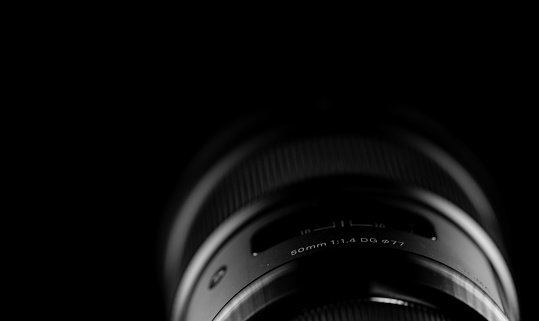 A closeup shot of camera lens
