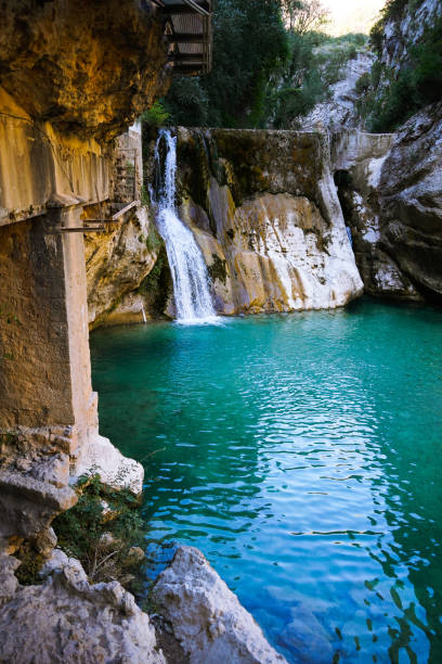 istock Vertical shot of a waterfall 1455690734