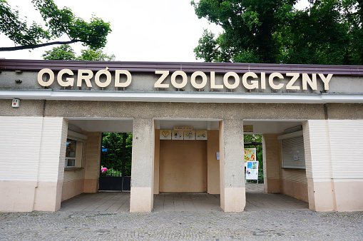 Poznan, Poland – June 06, 2017: A bright summer day in Poznan, Poland at an old zoo surrounded by greenery