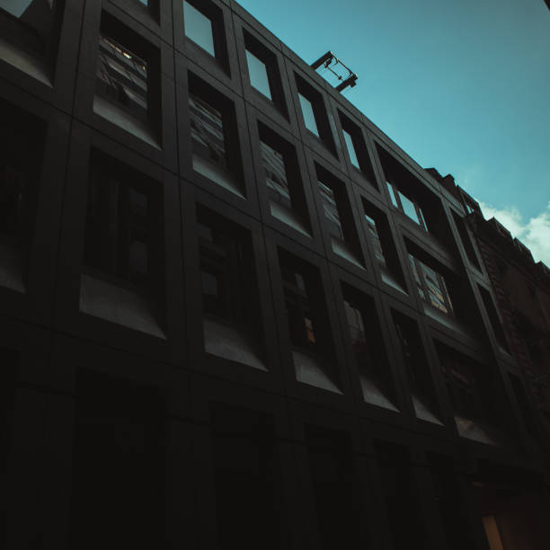 istock Closeup of a building with blue sky background 1455691756