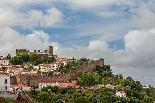 A cityscape of the historical village of Obidos in Portugal