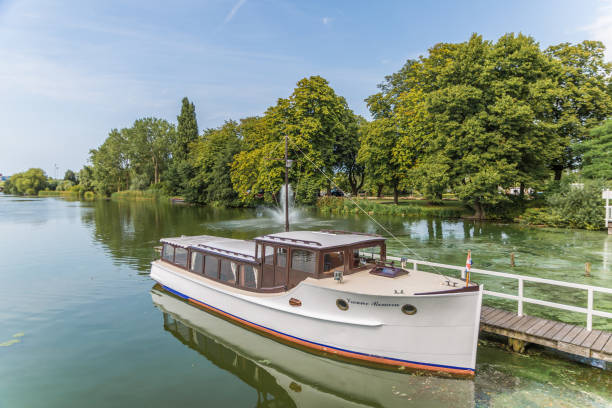 istock Boat moored in a pier on a sunny day 1455694230