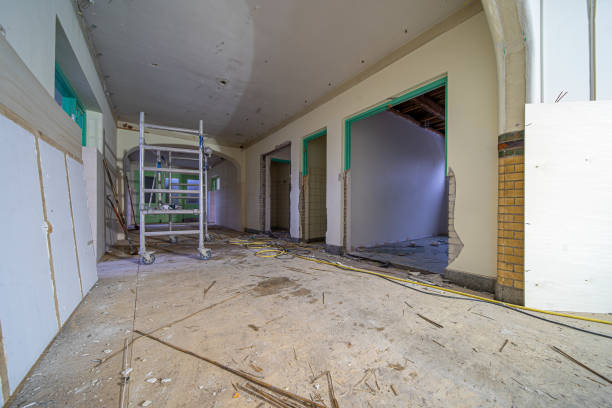 istock Old demolished building with debris, rubble, and waste 1455694406