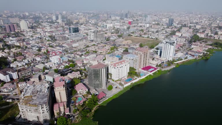 Cityscape of Victoria Island, a luxurious business and residential district in Lagos.