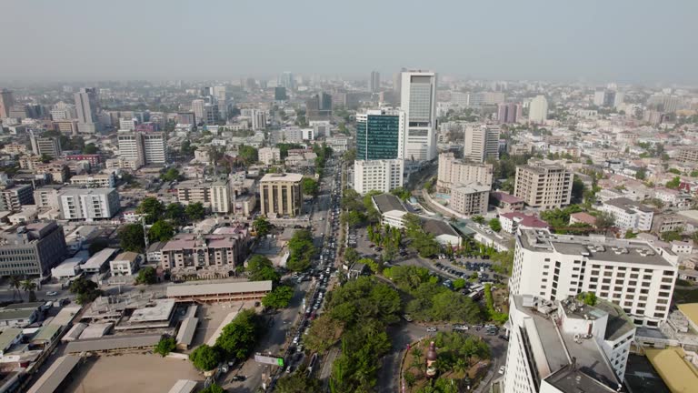 Cityscape of Victoria Island, a luxurious business and residential district in Lagos.