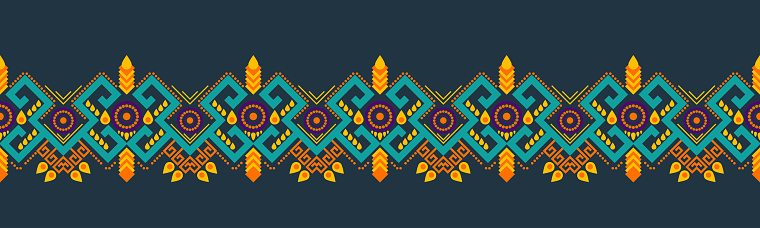 Ethnic pattern geometric design folklore ornament. Tribal ethnic vector texture. Seamless striped pattern in Aztec style. Figure tribal embroidery. Indian EP.17.background color can be changedDesign