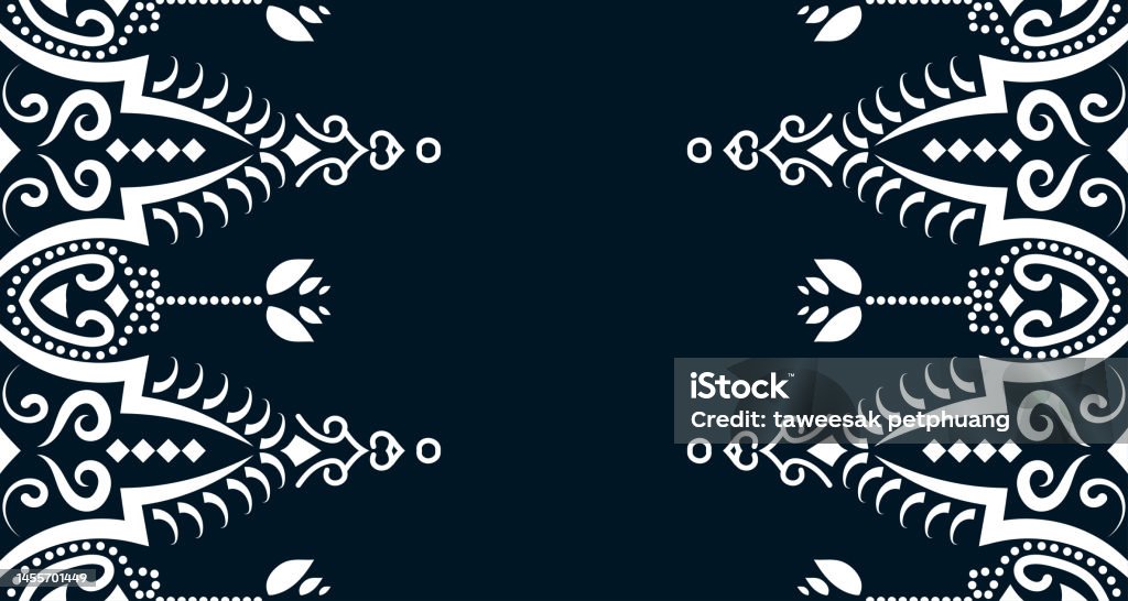 Azthat Pattern Geometric Seamless Ethnic Pattern In Black And White Colordesign For ...