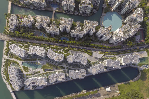 istock Top down shot of Residential Development 1455702630