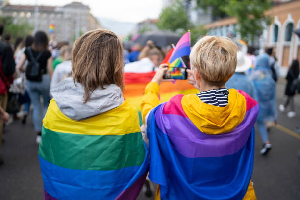 istock A LGBTQI couple taking selfie during pride event 1455705103