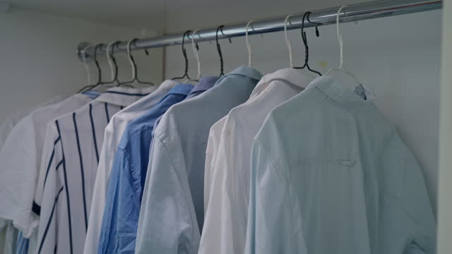 hangers with different shirts