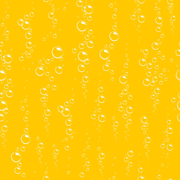 Beer bubbles seamless pattern. Alcohol drink and fizzy soda water background. Vector illustration Beer bubbles seamless pattern. Alcohol drink and fizzy soda water background. Vector illustration. orange soda background stock illustrations