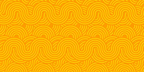 Vector illustration of Pasta background, spaghetti abstract geometric pattern