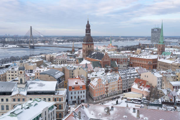 istock Riga capital of Latvia winter scenery 1455711528