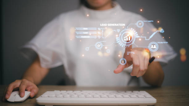 istock Lead Generation. Finding and identifying customers for your business products or services. Finance concept 1455716220