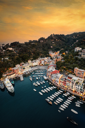 Portofino, Italy during sunrise taken in May 2022