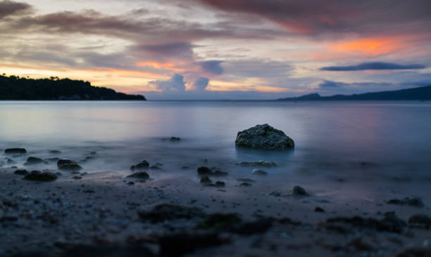 istock Beautiful rocky seascape during sunset 1455725336