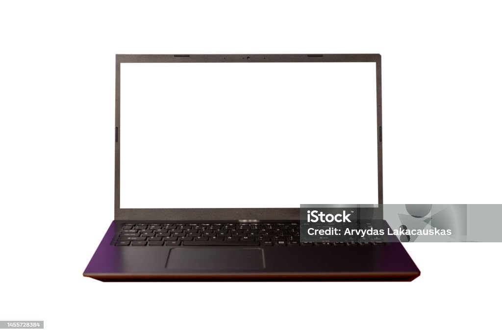 Empty Computer Things Mockup Of Laptop Computer With Empty Blank Screenwhite Isolated ...