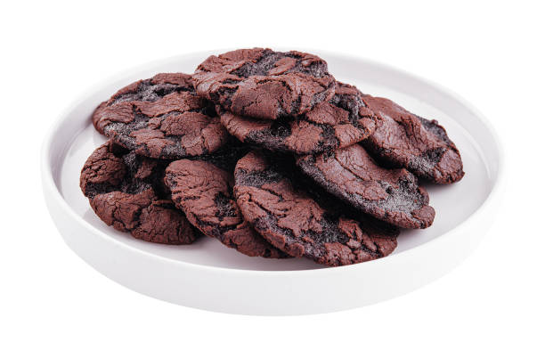 istock chocolate cookies isolated on white background 1455737445