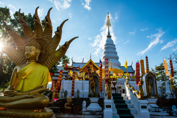 istock White pagoda in Phrathat Doi Leng temple 1455737914