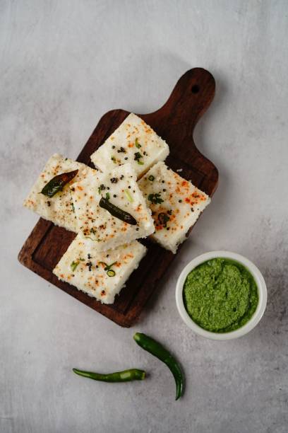 Spongy white dhokla