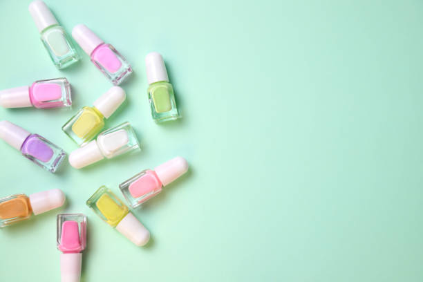 istock Nail polish variety, enamel bottles 1455741489