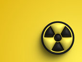 istock Radioactive 3D Symbol Radioactivity Background 1455747791