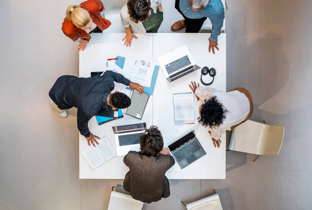 istock Business people having a meeting 1455753251