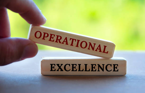 istock Operational excellence text on wooden blocks. Business strategy concept. 1455753568