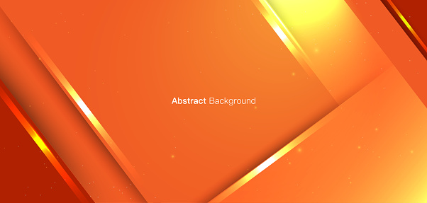 Abstract orange background with shadow vector illustration