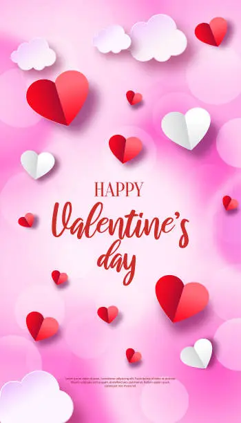 Vector illustration of Valentine's Day poster or greeting card
