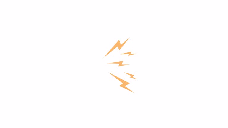 Animated lightning element