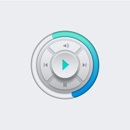 Programplayer Button Controller Five Functions Video Player Controller Pannel Player Button Stock ...