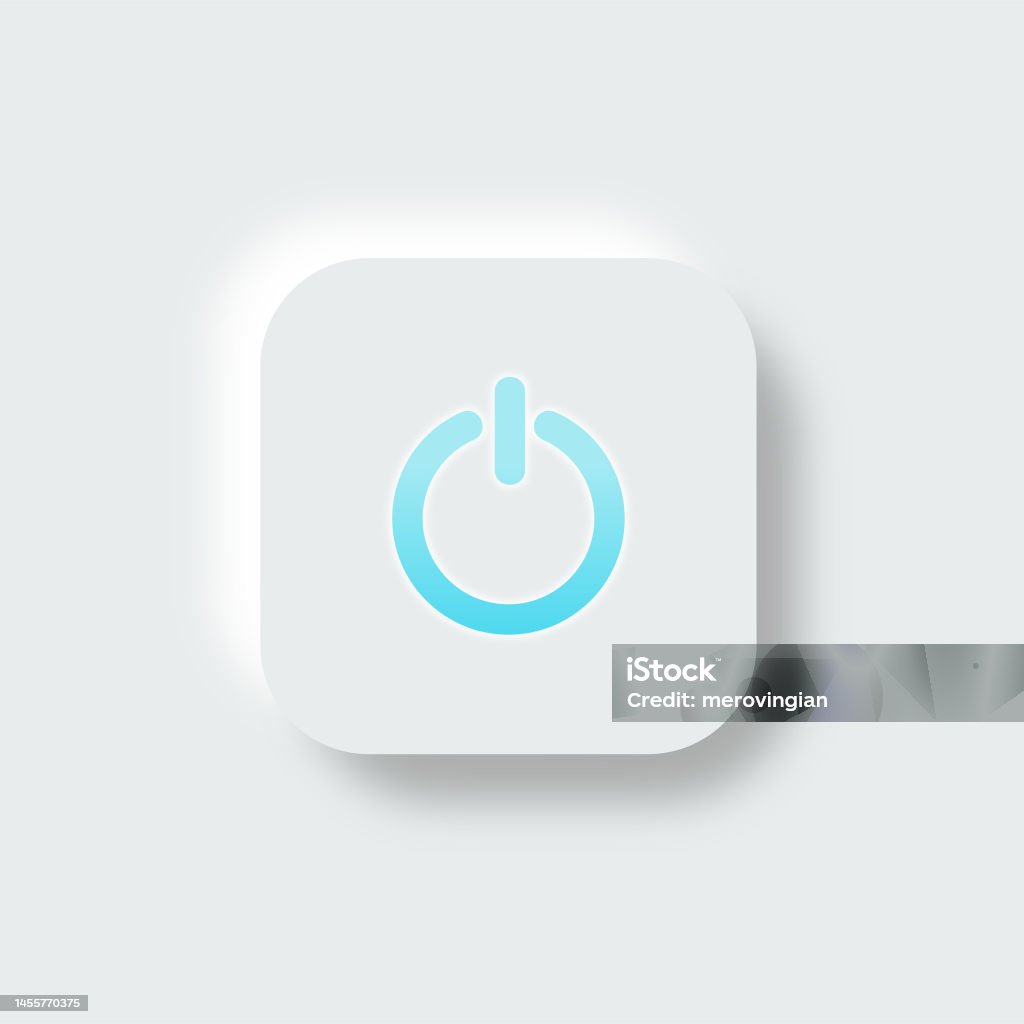 Neumorphism Design Power On Off Button User Interface Elements For ...