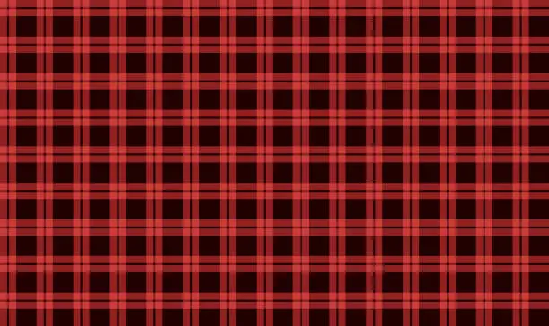 Vector illustration of Plaid seamless pattern red line fabric texture background, New year Christmas Decoration, Scottish cage, Vector Background, Illustration.
