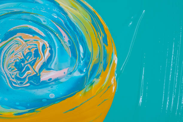 istock Fluid art painting. Abstract decorative marble texture. 1455775690