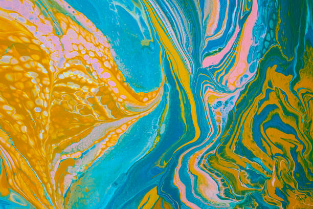 istock Fluid art painting. Abstract decorative marble texture. 1455775700