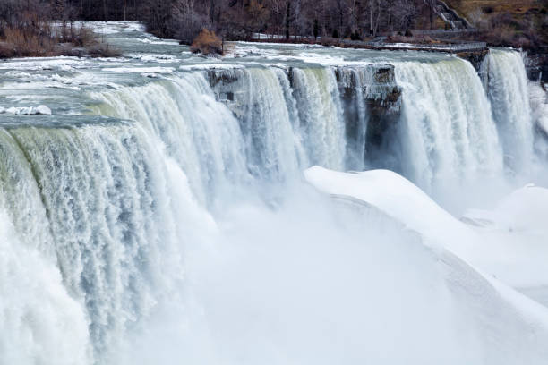 Ice coated Lamp post at Horseshoe Falls