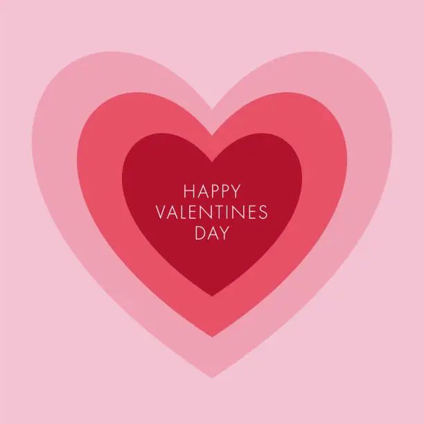 Vector illustration of Valentine’s day card with pink papercut background. Valentine’s day concept.