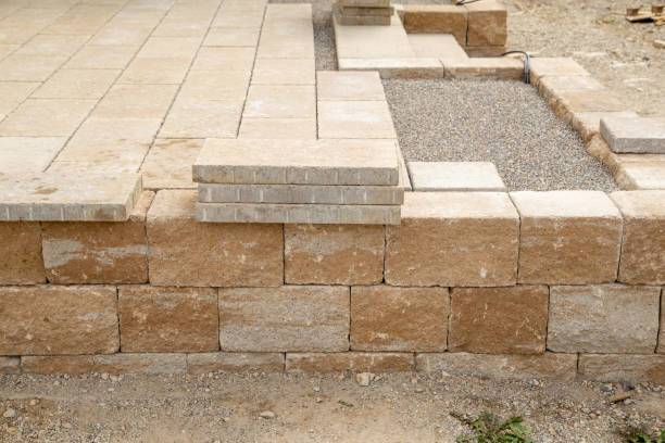 istock Construction of a new wall and terrace 1455777611