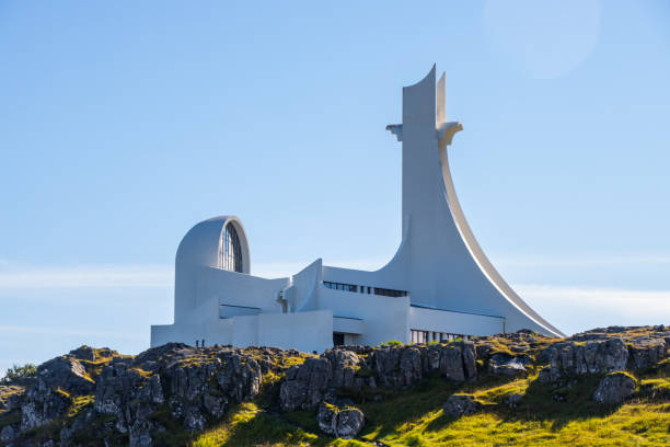 istock Modern Church Architecture in Iceland Stykkisholmur 1455779975