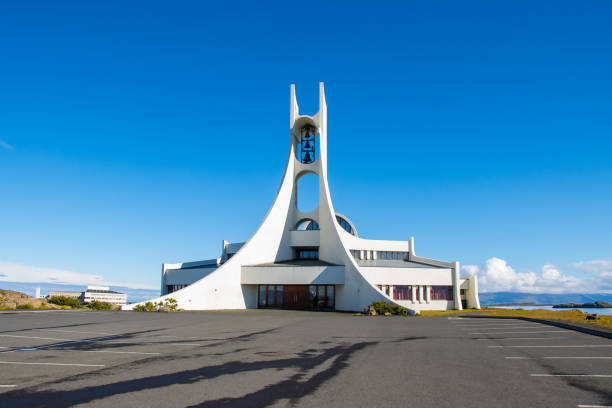 istock Modern Church Architecture in Iceland Stykkisholmur 1455780240