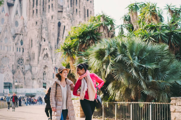 istock Best friends hanging out in Barcelona 1455781438