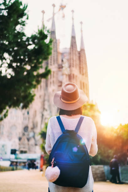 istock Tourist woman Bracelona 1455781461