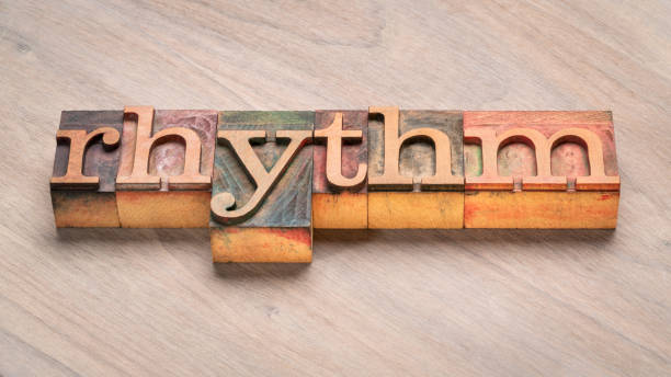 istock rhythm word abstract in wood type 1455784042