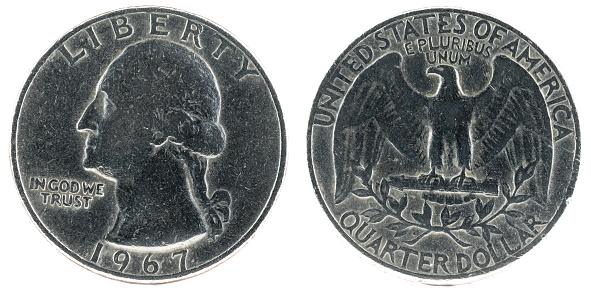 United States Coin. Quarter Dollar 1967.
