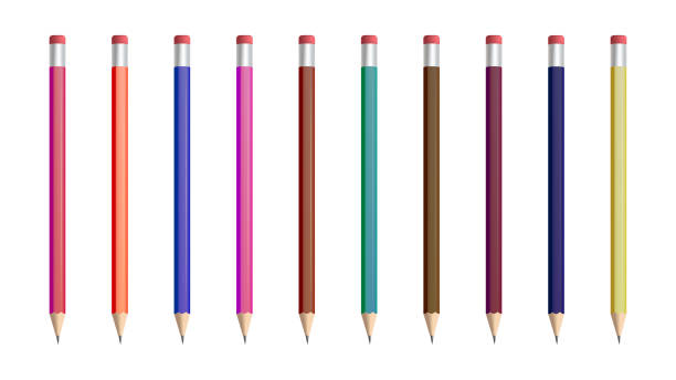消しゴムトップ鉛筆、まだ利用可能ですが、当時非常に人気があり、90年代の子供たちの懐かしさのベクターイラスト。 - pencil man made graphite writing点のイラスト素材／クリップアート素材／マンガ素材／アイコン素材