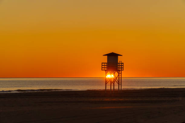 istock wooden  lifeguard post beach 1455788036