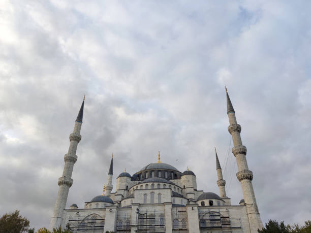 istock blue mosque in istanbul in scaffolding against cloudy sky 1455793723