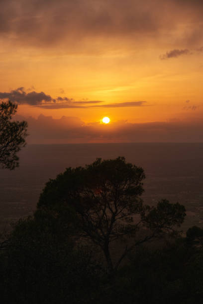 istock Sunset view from San Salvador's Satuary in Mallorca, Spain 1455795131
