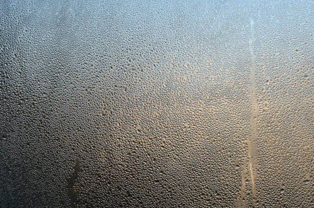 istock condensation on the window glass. close-up 1455808424
